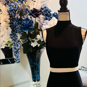 Black and Yellow White House Black Market Sheath Dress